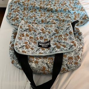 Moschino diaper bag with matching changing pad